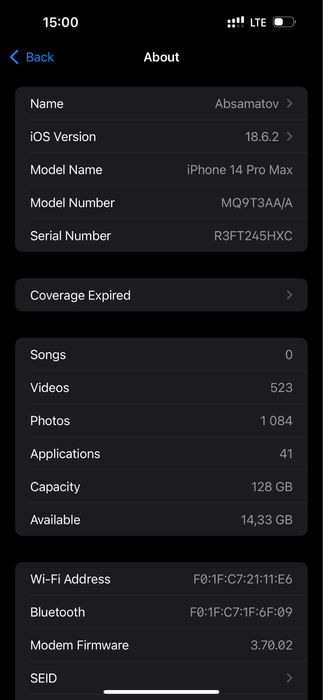 Iphone 14 pro Max Purple