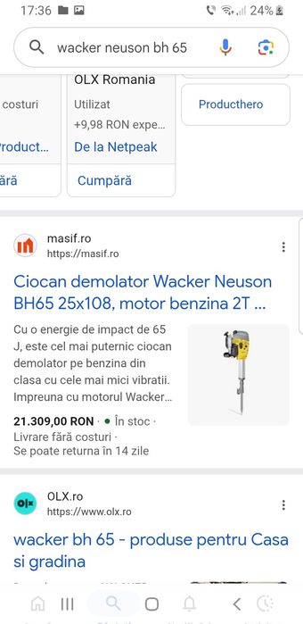 Ciocan demolator Wacker Neuson BH 65