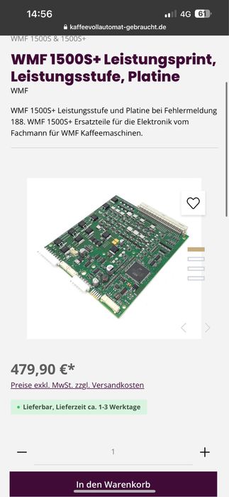 Circuit Board maşină cafea WMF 1500S+ /WMF 2