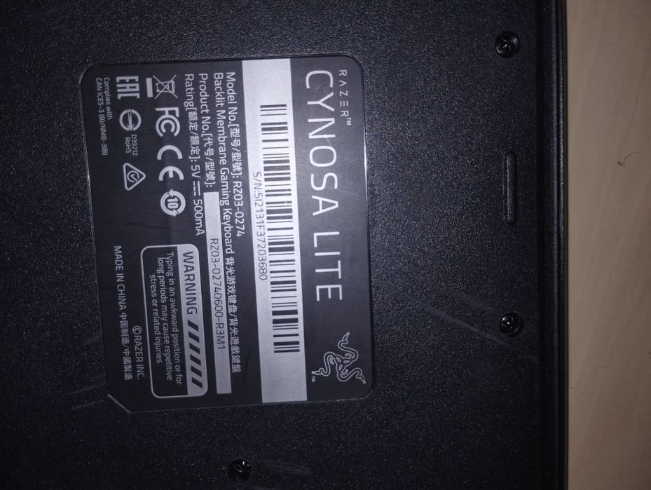 Tastatura Razer cynosa lite