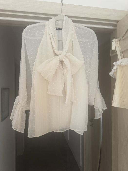 Бежови блузи Zara,Illumminee,H&M и др. размер S/XS