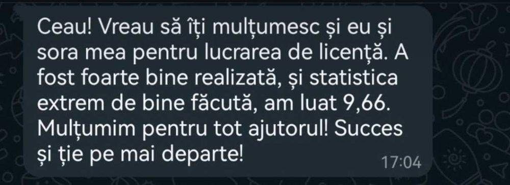 Suport academic, tehnoredactare lucrari, cercetari, analiza statistica SPSS licenta
