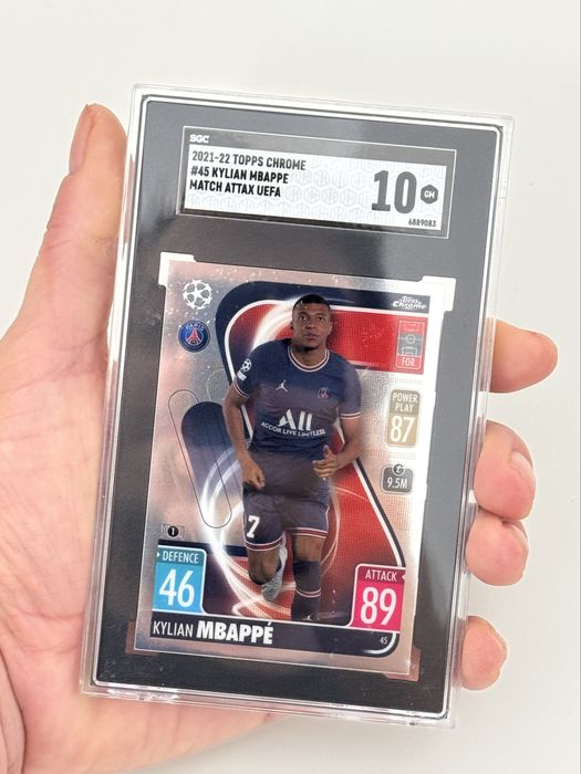 Card Kylian Mbappe - Topps Chrome - PSG 2021/2022 - SGC 10