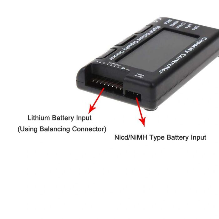 Tester Acumulatori 18650 Li-Ion LiPo NiMH 2-7S Voltaj si Capacitate