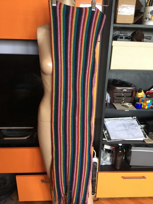 Пъстър шал Gant- агнешка вълна