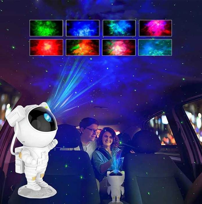 Детски Нощен Проектор АSTRONAUT Звездно Небе и Галактика LED + Дистанционно