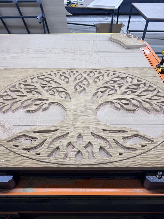 Дървото на живота 140×100 см | 3D дъбов фурнир | CNC декорация