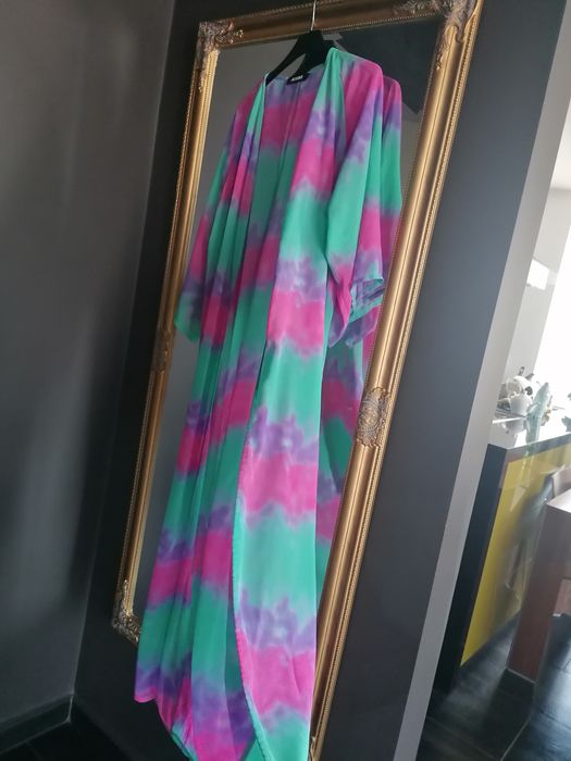 Caftan de plajă turcoaz