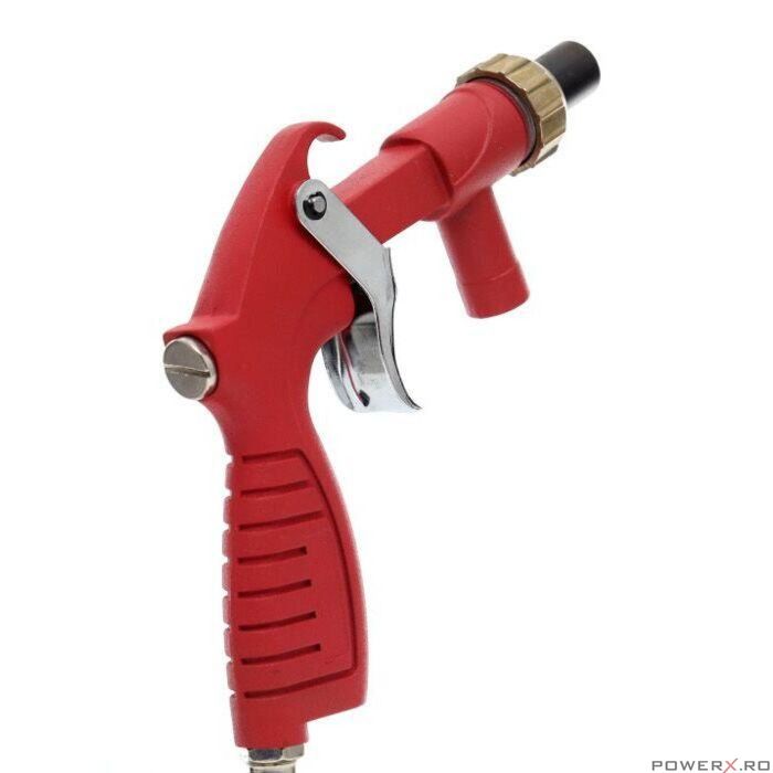 Pistol pentru sablat cu furtun care aspira nisipul direct din galeata,