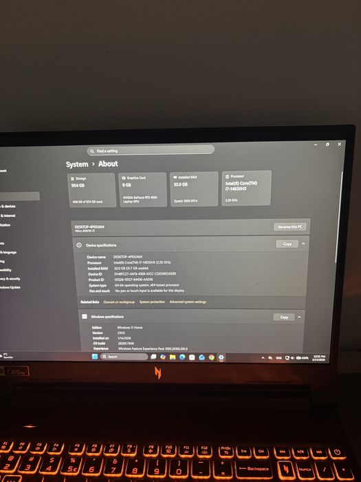 Laptop gaming acer nitro