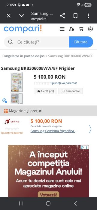 Frigider Samsung incorporabil