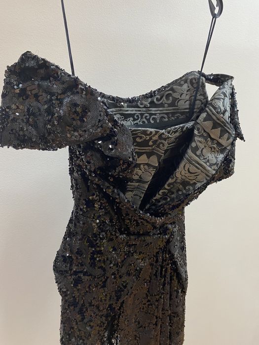 Официална, бална, черна рокля с корсет, пайети  - Vivienne Westwood