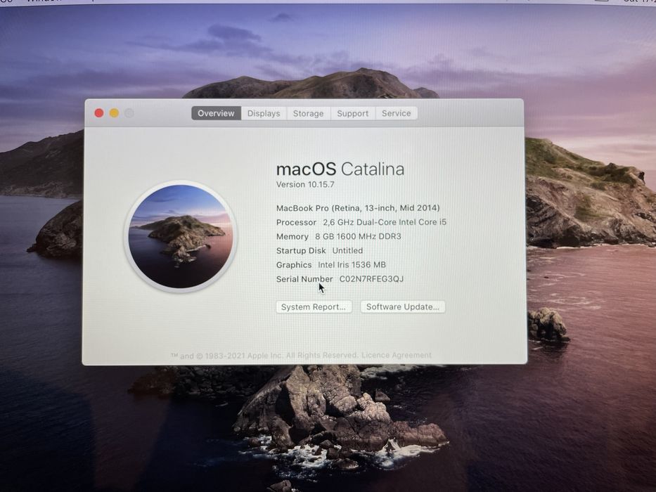 Laptop Apple MacBook Pro Mid 2014, 8GB, 512 SSD