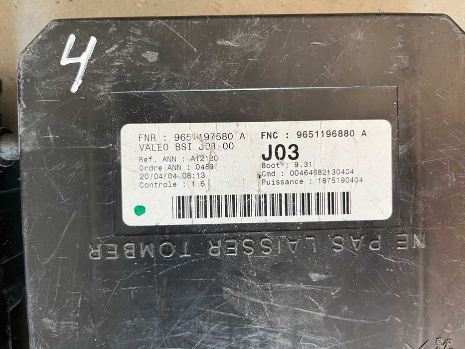 Бушонно табло в купето Бушониера BSI БСИ J03-00 Peugeot Пежо 307