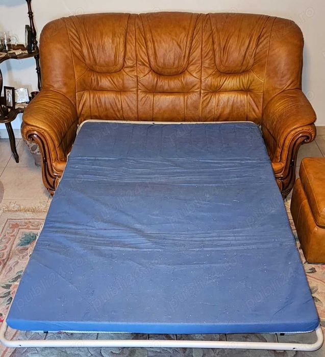 Set sufragerie piele Mobexpert - Villiers, reducere februarie 2026