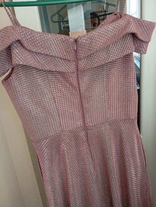 Дълга официална рокля в цвят "пепел от рози"