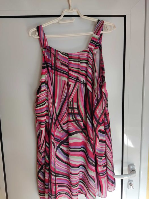 Дамски пъстър комплект от потник и туника