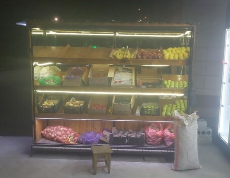 Стеллаж для фруктов и овощей из натурального дерева – LED, Защищённый