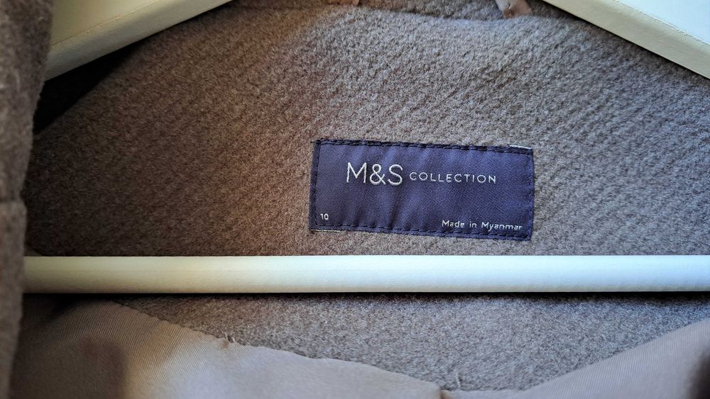 Дамско палто Marks & Spencer бежово   размер 38