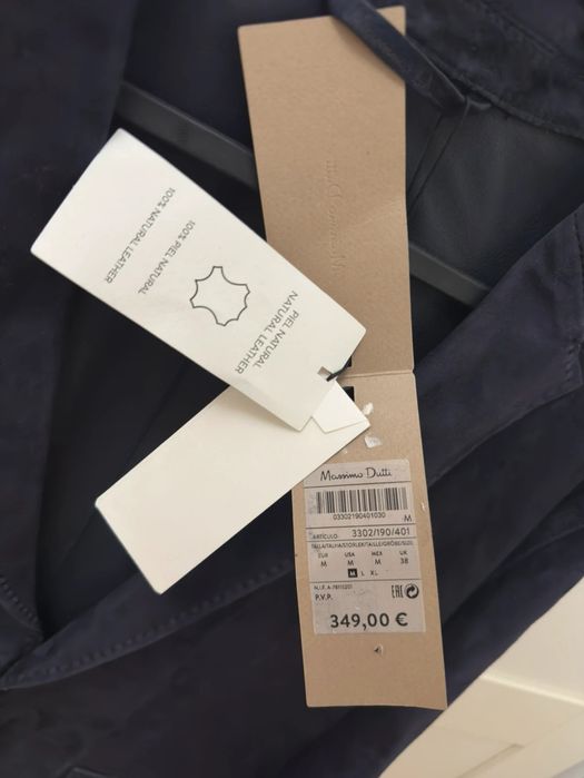 Sacou Barbati Massimo Dutti din piele naturala intoarsa Suede M 38
Sac