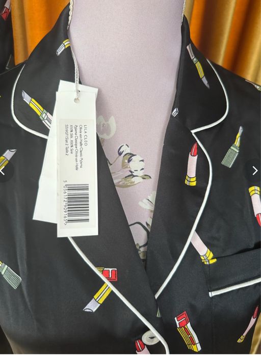 Olivia Von Halle Lila Cleo Pijama mătase naturală set lounge