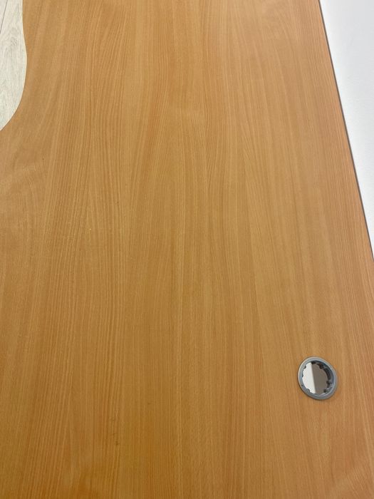 Birou Mare, Profesional, Lemn Stejar Deschis, Picioare Metalice