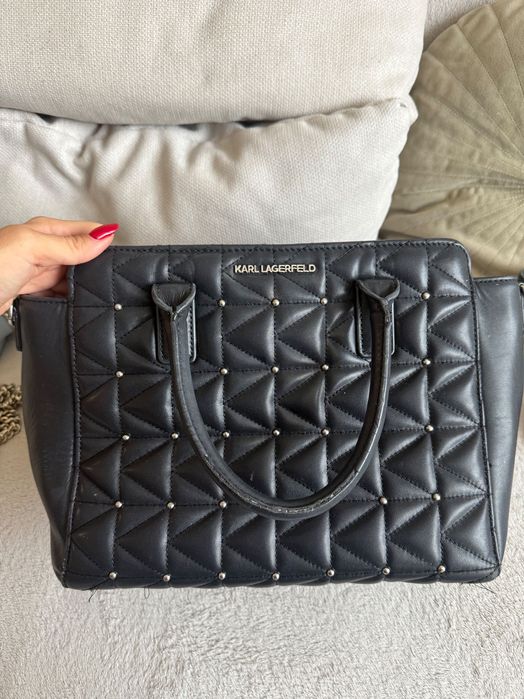 Karl Lagerfeld Естествена кожа чанта