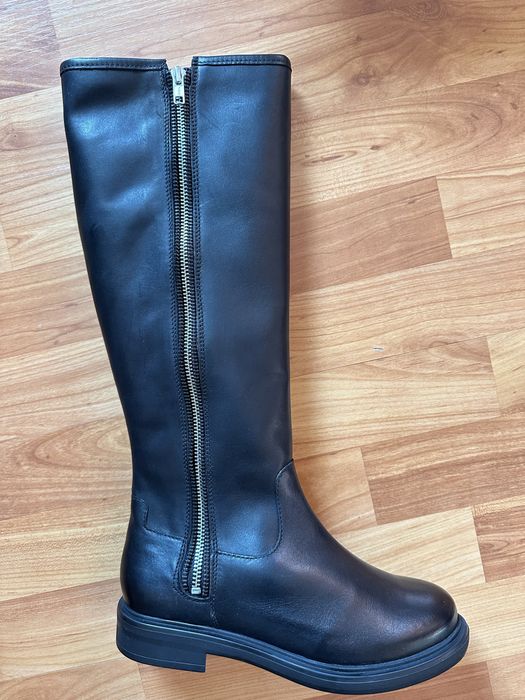 Cizme negre piele naturala cu fermoar