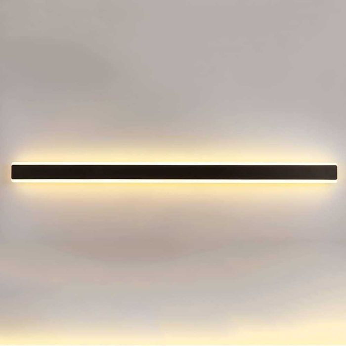 Aplica LED exterior 100x5cm, 50W, 3000K, IP65, negru