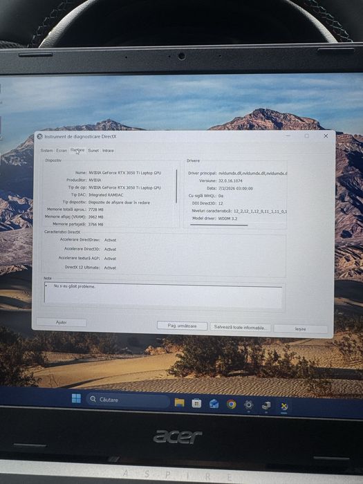 vand laptop aspire 7 negociabil