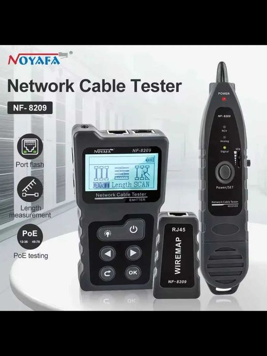 Dostavka.Noyafa NF-8209 — PoE va tarmoq kabeli testeri