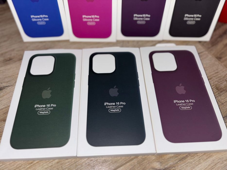 Husa de piele sau silicon pentru iPhone 16 cu MagSafe