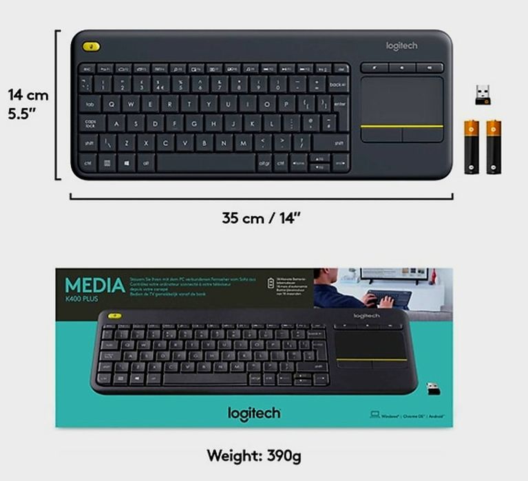 Tastatură Wireless LOGITECH Touch K400 Plus