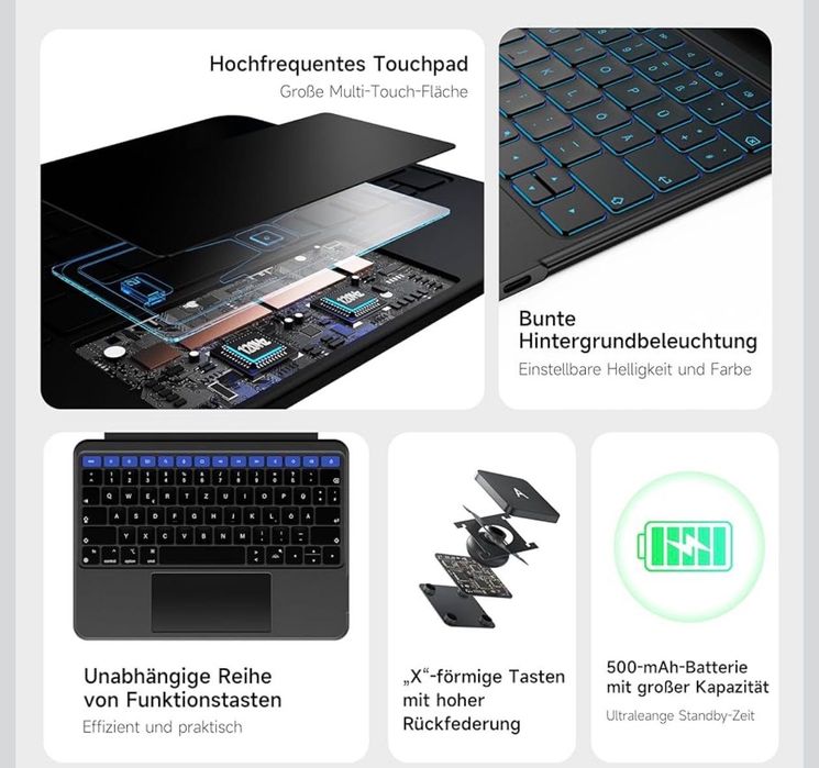 Немска Клавиатура кейс за iPad 10gen &A16