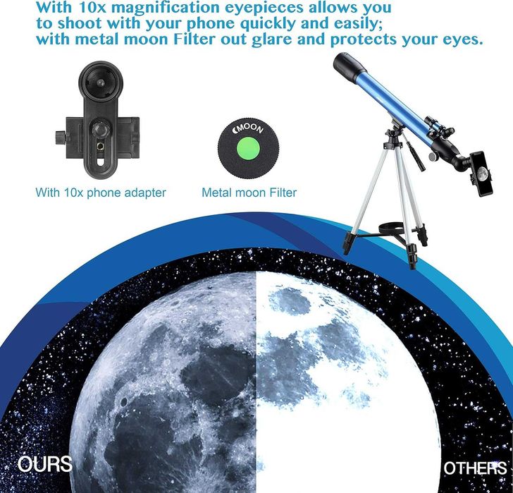 Телескоп AOMEKIE увеличение 234x за възрастни и деца