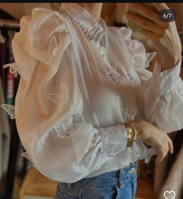 Уникална, красива и  нежна бяла риза.  С намалена цена!