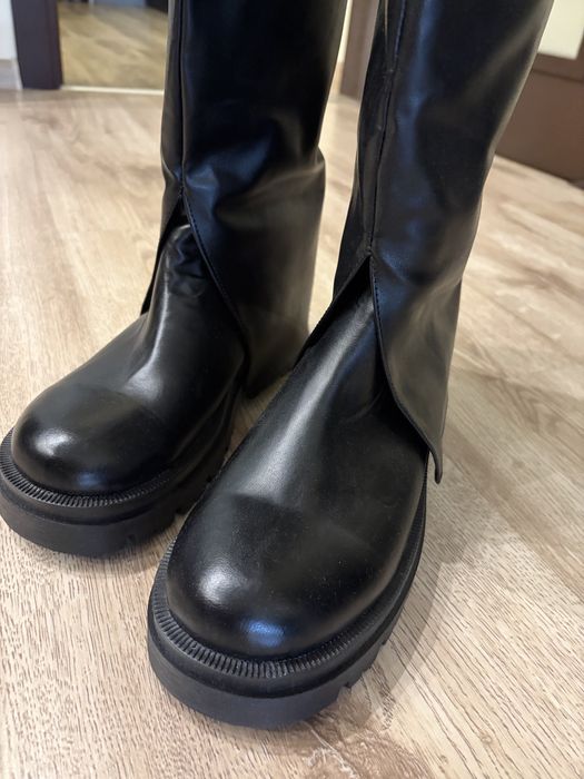 Ботуши до коляното - модна визия