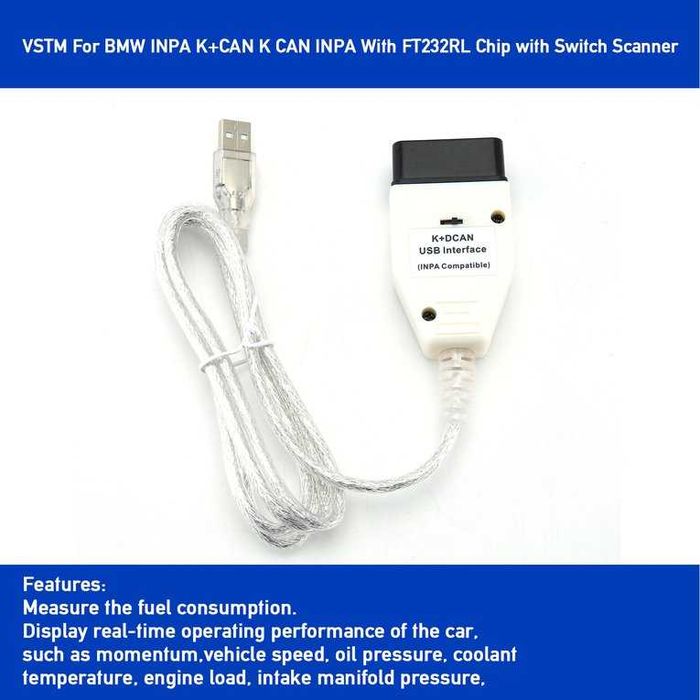 Interfata BMW K+DCAN Tester Diagnoza Compatibila ORICE BMW Seria E F G