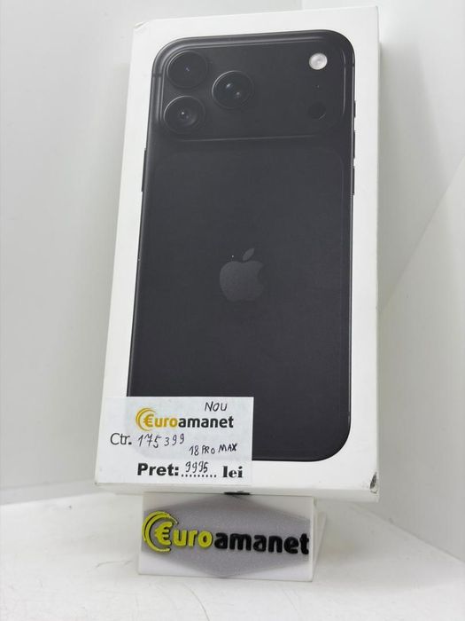 Telefon mobil Apple iPhone 18 Pro Max, 256GB, 5G, Black -A-