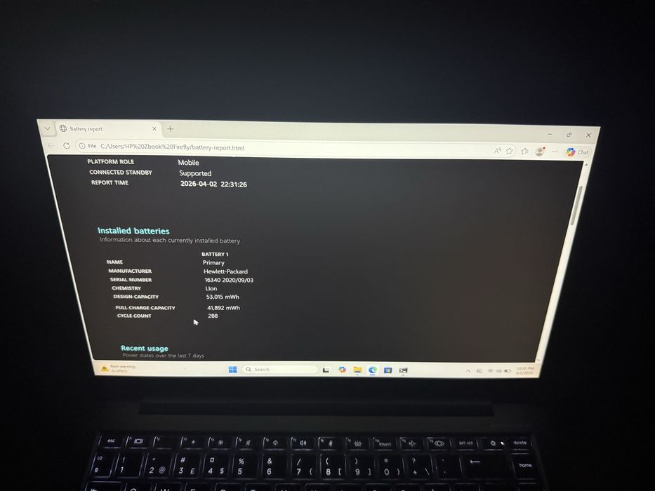 HP ZBook Firefly 14” G7 Intel i7 10th 16GB ram 4GB Video !