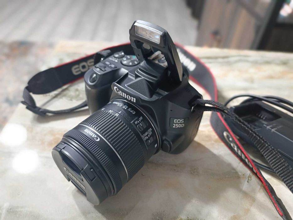 Canon EOS 250D Kit cu Obiectiv EF-S 18-55mm DC Negru - IMPECABIL