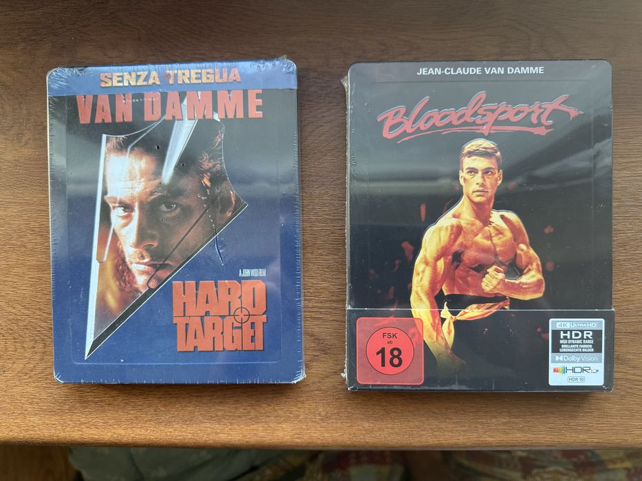 Steelbook 4k Hard Target si Bloodsport