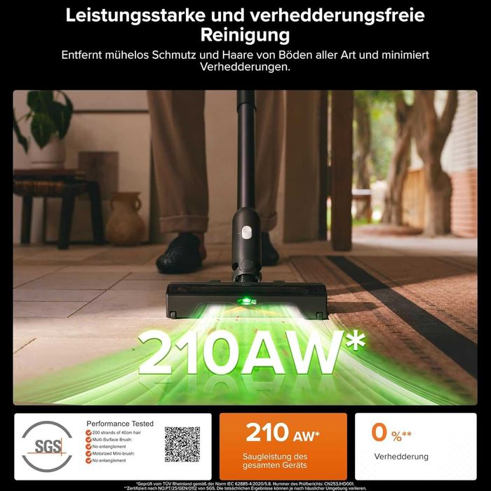 Нова Мощна Безкабелна Прахосмукачка Roborock H60 Hub Ultra LED 90 мин.