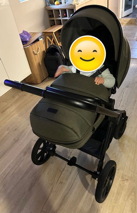 MOON Kомбинирана количка 2в1 CLICC MOSS GREEN MELANGE