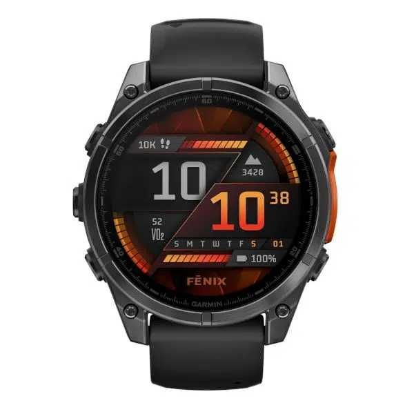 Garmin Fenix 8 GPS 47mm Silicon Black Band – Black