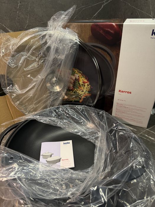 Нов УОК тиган Kela Wok Kerros 32 cm 4  литра от Германия с капак