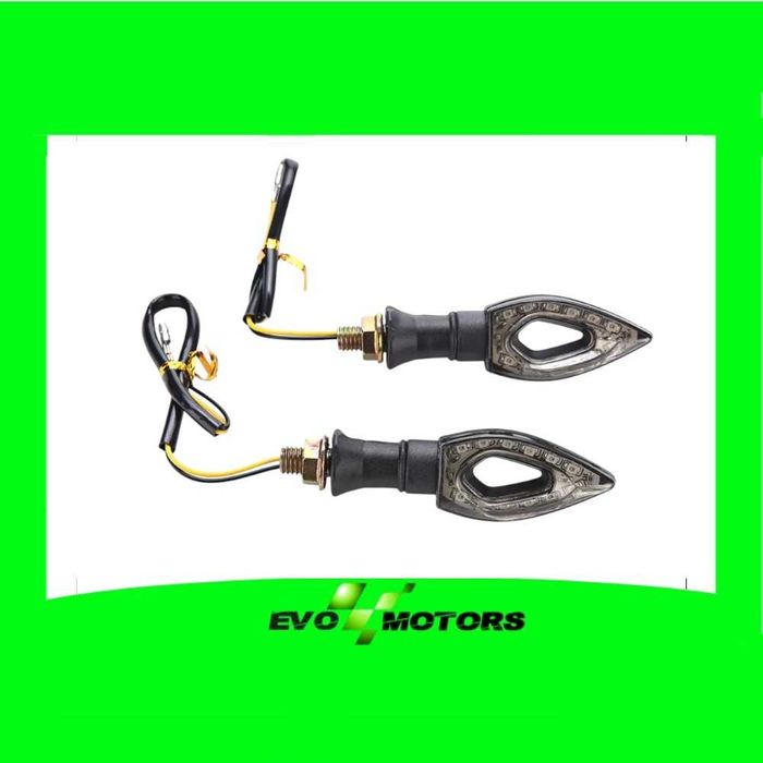 Set 2 Semnalizari Led Moto Atv Fumurii Negre Cross SMD fata spate A412