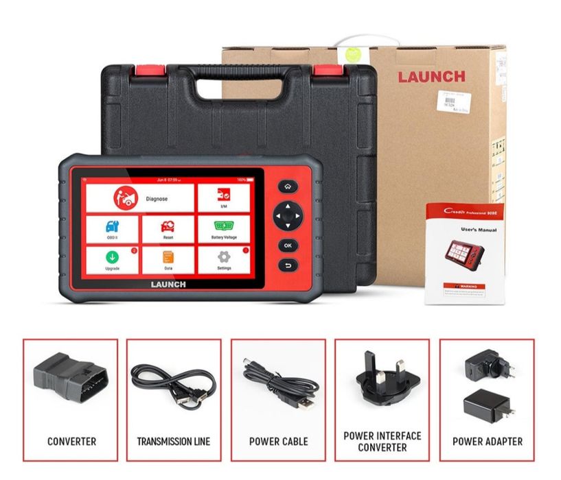Tester diagnoza auto LAUNCH CRP909E WiFi, diagnoza toate sistemele, 28 functii service, OBD2 complet 10 moduri