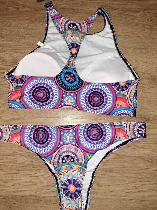 Costum de baie cu bustiera imprimeu mandala