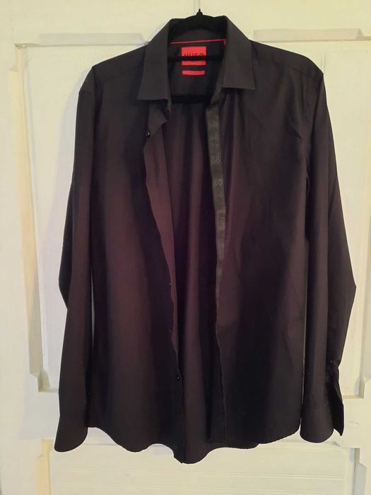 Camasa neagra barbati Hugo